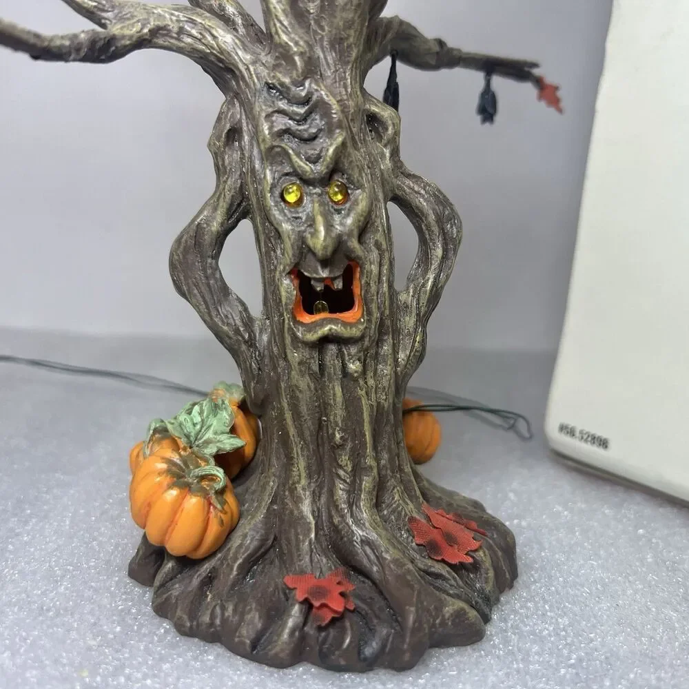 Department 56 Snow Village Halloween Lit Spooky Tree #52896 Works